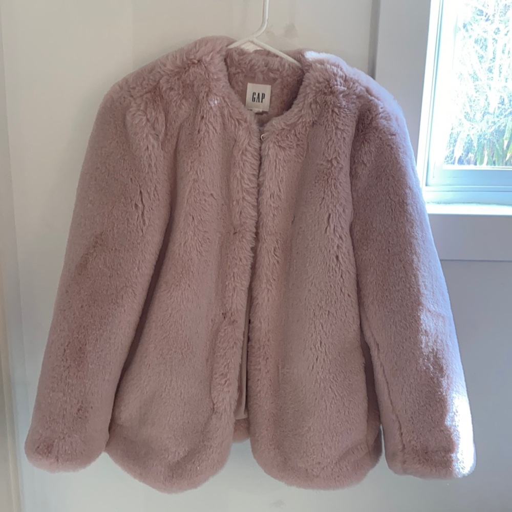 Faux Pink Fur Coat